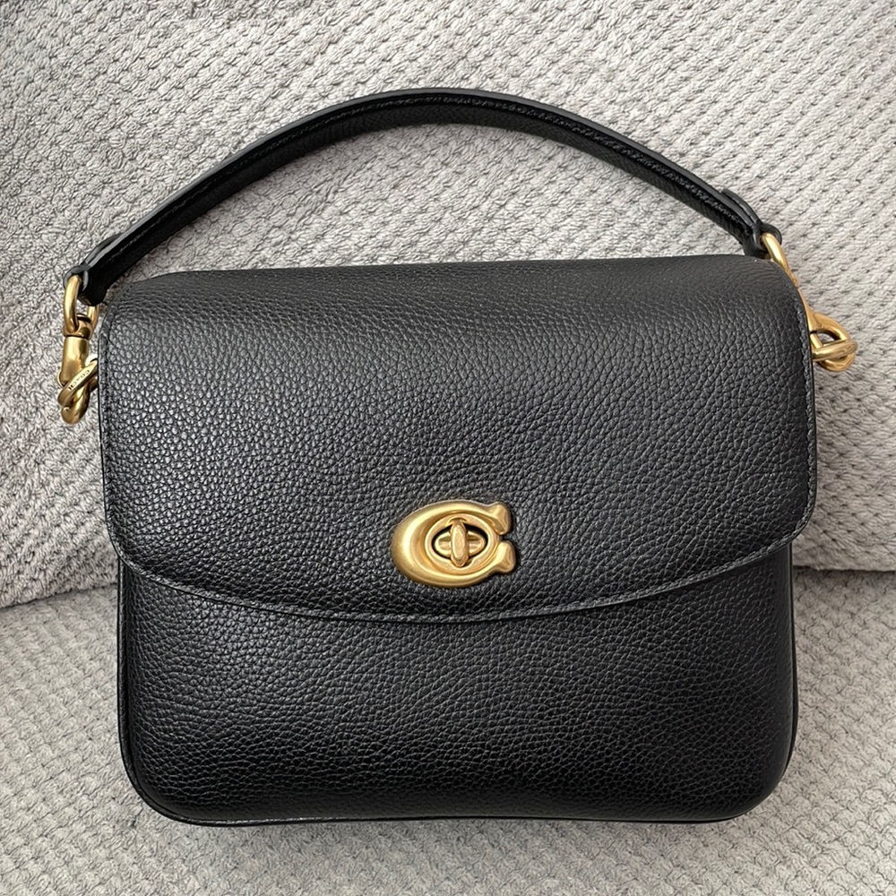 Coach Cassie 19 in black leather with gold hardware (discontinued)